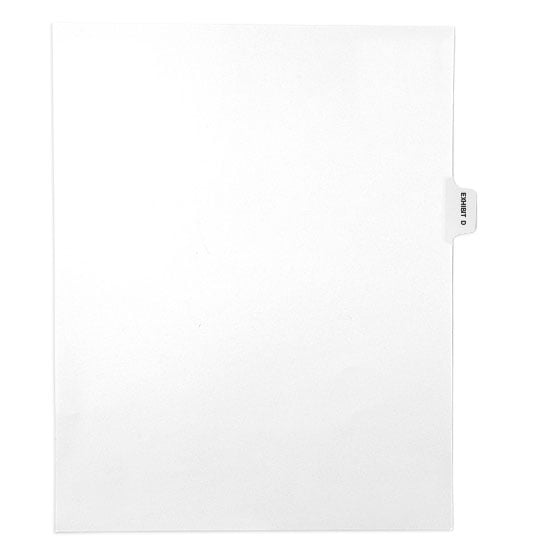 Avery Style Letter Size Exhibit Individual Letter Side Tab Legal Indexes