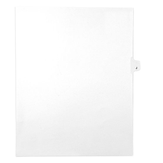 J - Avery Style Letter Size Side Tab Legal Indexes - 25/Pk