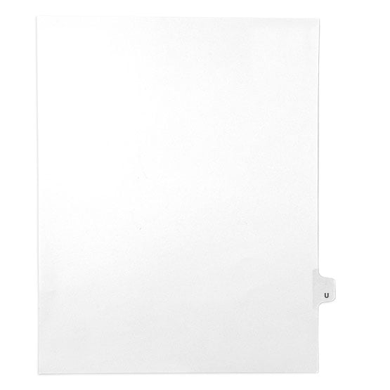 U - Avery Style Letter Size Side Tab Legal Indexes - 25/Pk