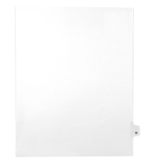 W - Avery Style Letter Size Side Tab Legal Indexes - 25/Pk