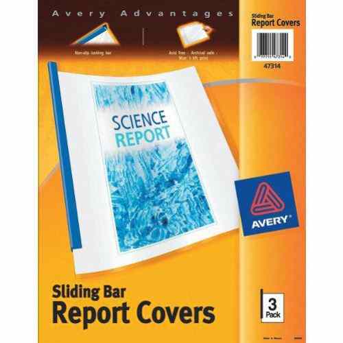 Avery Sliding Bar Report Covers Clear Cover Assorted Bars