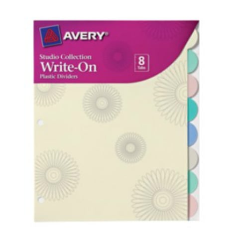 Avery Studio Collection Multicolor 8-Tab Durable Write-On Dividers - 1 Set