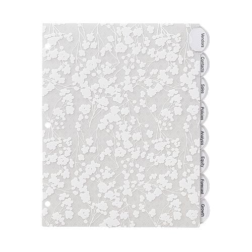 Avery Style Edge 8-Tab Frosted Plastic Insertable Dividers (Assorted Fashion Designs) 1 set - 11291 - Clearance Sale