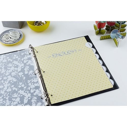 Avery Style Edge 8-Tab Frosted Plastic Insertable Dividers (Assorted Fashion Designs) 1 set - 11291 - Clearance Sale