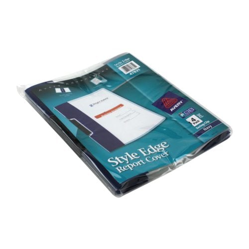 Avery Style Edge Report Cover Navy (4pk) - 47831