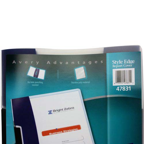 Avery Style Edge Report Cover Navy (4pk) - 47831