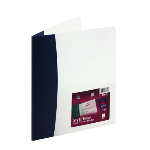 Avery Style Edge Two Pocket Folder Assorted (1pk) - 47859