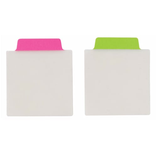 Avery Tab & Note UltraTabs 3" x 3-1/2" Neon Colored Repositionable 2-Sided Writable Tabs - Pack of 12