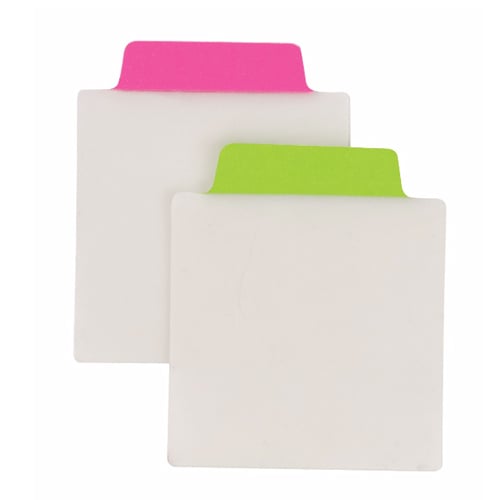 Avery Tab & Note UltraTabs 3" x 3-1/2" Neon Colored Repositionable 2-Sided Writable Tabs - Pack of 12