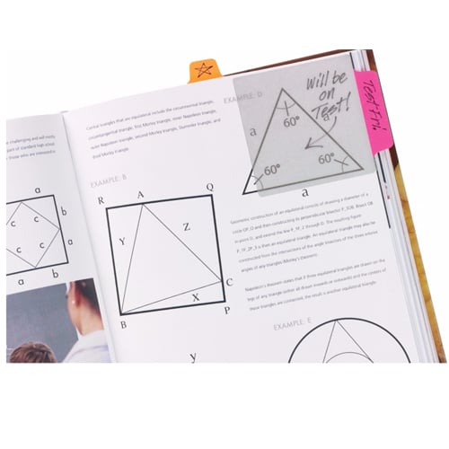 Avery Tab & Note UltraTabs 3" x 3-1/2" Neon Colored Repositionable 2-Sided Writable Tabs - Pack of 12