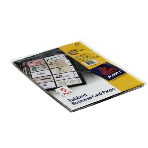 Avery Tabbed Business Card Pages Vinyl (5pk) - 25410