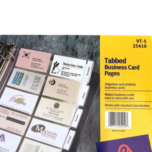 Avery Tabbed Business Card Pages Vinyl (5pk) - 25410