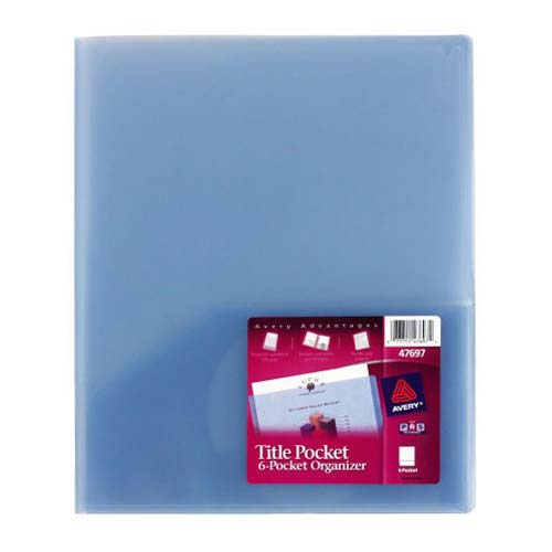 Avery Title Pocket 6-Pocket Organizer Assorted 1pk - 47697