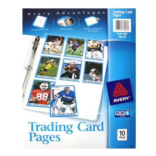 Avery Trading Card Pages 10pk - 76016 - Clearance Sale