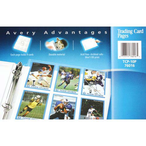 Avery Trading Card Pages 10pk - 76016 - Clearance Sale