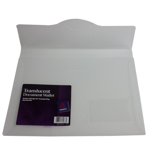 Avery Translucent Document Wallet Clear 1pk - 72278