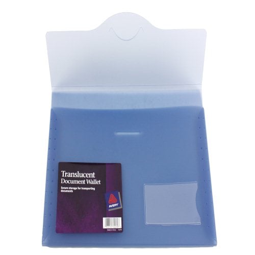 Avery Translucent Document Wallet Light Blue (1pk) - 72279