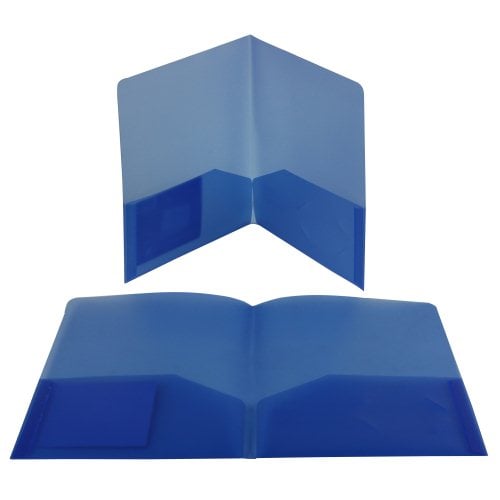 Avery Translucent Two-Pocket Folder Blue 1pk - 47811