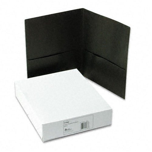 Avery Black Two-Pocket Folder 25pk - 47988