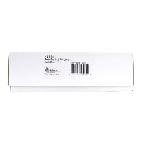 Avery Dark Blue Two-Pocket Folder 25pk - 47985