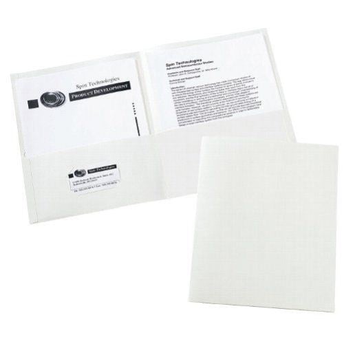 Avery White Two-Pocket Folder 25pk - 47991