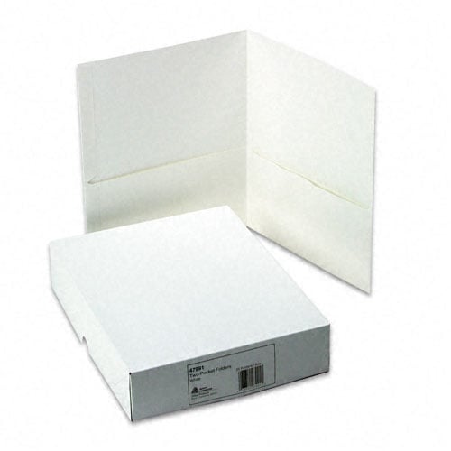 Avery White Two-Pocket Folder 25pk - 47991