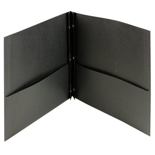 Avery Two Pocket Folder with Fasteners Black 25pk - 47978