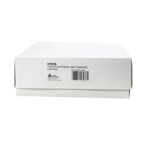 Avery Two Pocket Folder with Fasteners Light Blue 25pk - 47976 - Clearance Sale