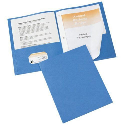 Avery Two Pocket Folder with Fasteners Light Blue 25pk - 47976 - Clearance Sale