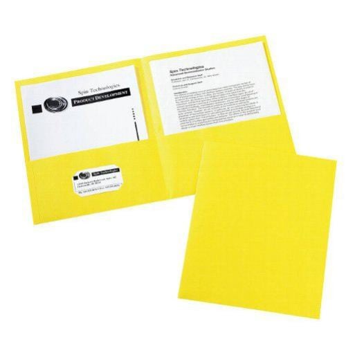 Avery Yellow Two-Pocket Folder 25pk - 47992 - Clearance Sale