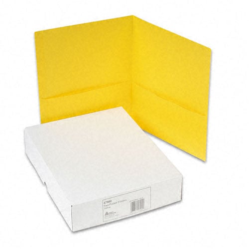 Avery Yellow Two-Pocket Folder 25pk - 47992 - Clearance Sale