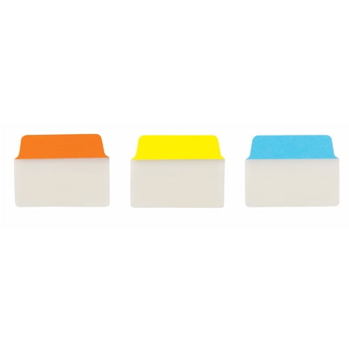Avery UltraTabs 2" x 1-1/2" Colored Repositionable 2-Sided Writable Tabs (Blue/Orange/Yellow) 24pk - 74772