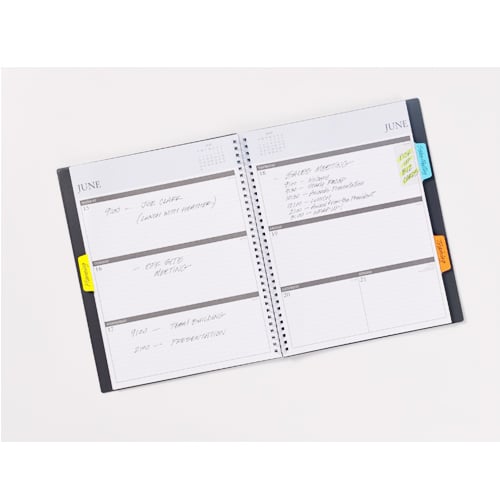 Avery UltraTabs 2" x 1-1/2" Colored Repositionable 2-Sided Writable Tabs (Blue/Orange/Yellow) 24pk - 74772