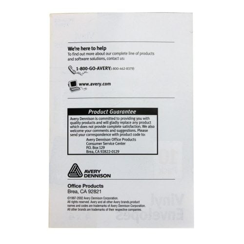 Avery Vinyl Envelopes(10pk)