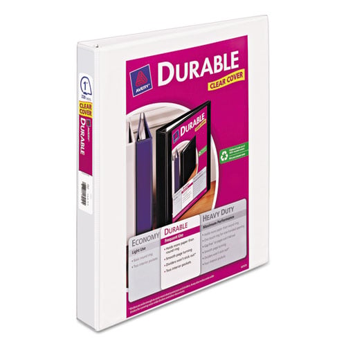 Avery White Durable Slant Ring View Binders