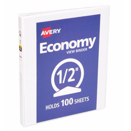 Avery White Economy Round Ring View Binders