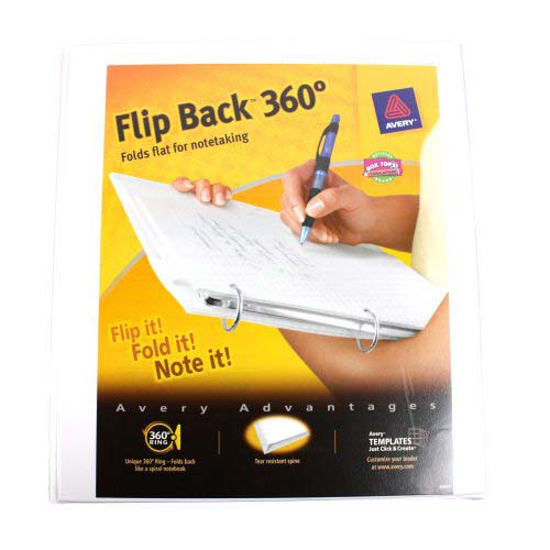 Avery White Heavy Duty Flip Back 360 View Binder (12pk)