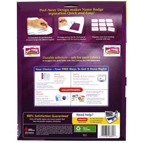 Avery White Name Badge Label 2-1/3" x 3-3/8" 160pk - 8395- Clearance Sale