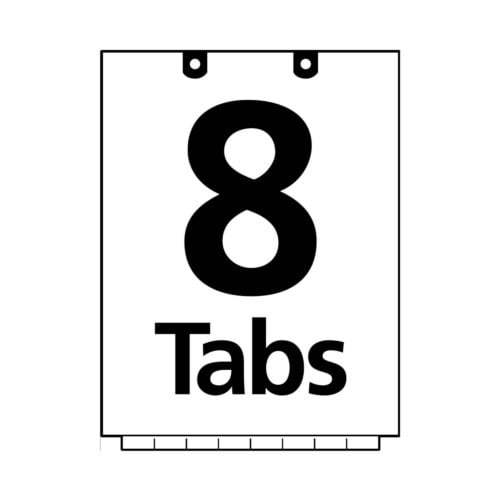 Avery White Narrow Bottom 1-8 Tab Pre-printed Dividers for Classification Folders 1 set - 13163