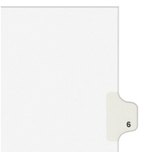 Avery 6 Individual Number Legal Index Avery Style Dividers 25pk - 11916