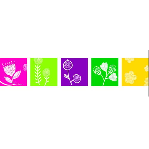 Avery Big Tab Insertable Pocket Multicolor 8-Tab Plastic Dividers (Floral Design) - 1 Set