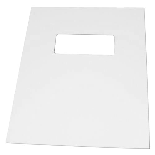 Avon Brilliant White Classic Laid 8.5" x 11" Covers w Windows - 50 Sets