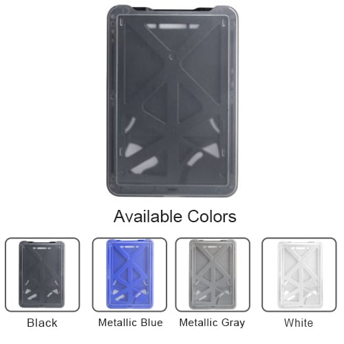 B-Holder 3-Card Rigid Plastic Vertical ID Badge Holders - 50pk