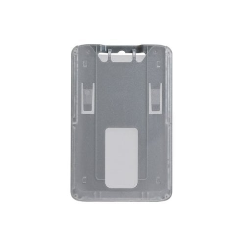 B-Holder 1-Card Rigid Plastic Vertical ID Badge Holders - 50pk