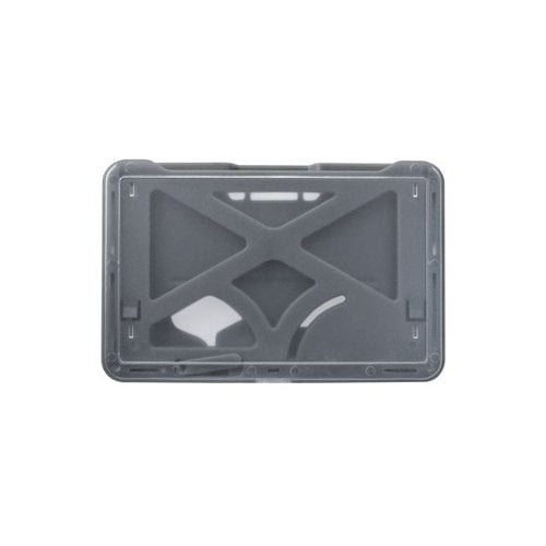 B-Holder 3-Card Rigid Plastic Horizontal ID Badge Holders - 50pk