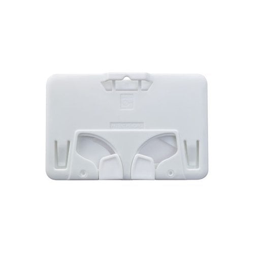 B-Holder White 3-Card Rigid Plastic Horizontal ID Badge Holder - 50pk