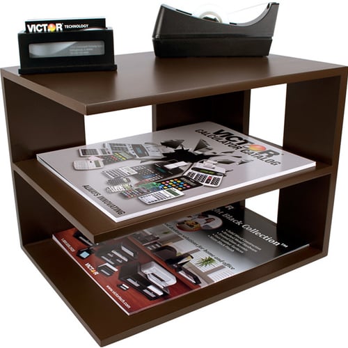 Victor Desktop Corner Shelf (Mocha Brown) - B1120