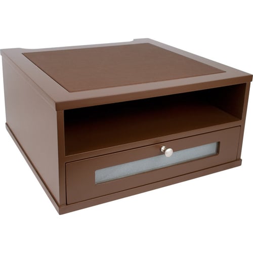 Victor Monitor Riser with Shelf and Drawer (Mocha Brown) - B1175