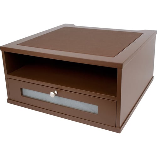 Victor Monitor Riser with Shelf and Drawer (Mocha Brown) - B1175