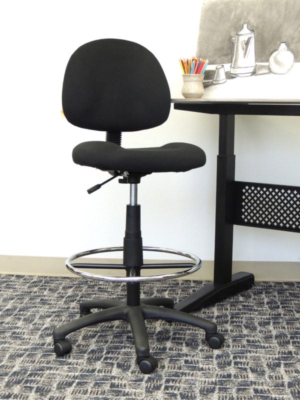 Boss Ergonomic Adjustable Drafting Chair - B1615-BK